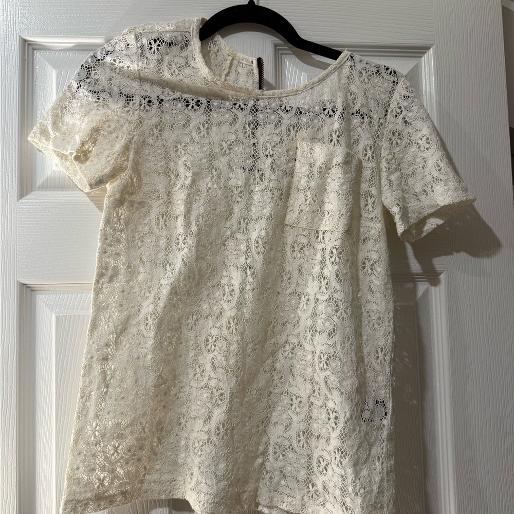 Elegant Cream Lace Top by Marc by Marc Jacob